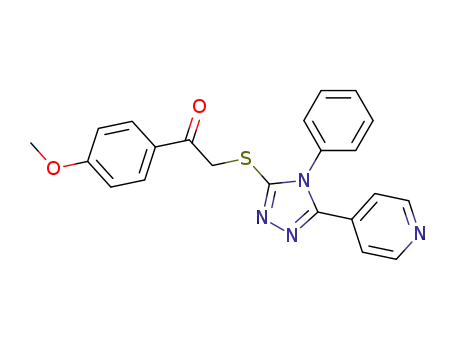 Molecular Structure of 325694-22-2 (1-(4-methoxyphenyl)-2-{[4-phenyl-5-(4-pyridinyl)-4H-1,2,4-triazol-3-yl]sulfanyl}ethanone)