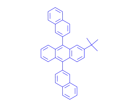 Molecular Structure of 274905-73-6 (2-TERTBUTYL-9,10-DI(2-NAPHTHYL)ANTHRACENE)