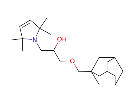 Molecular Structure of 27865-89-0 (1-(Tricyclo[3.3.1.13,7]decan-1-ylmethoxy)-3-(2,2,5,5-tetramethyl-3-pyrrolin-1-yl)-2-propanol)