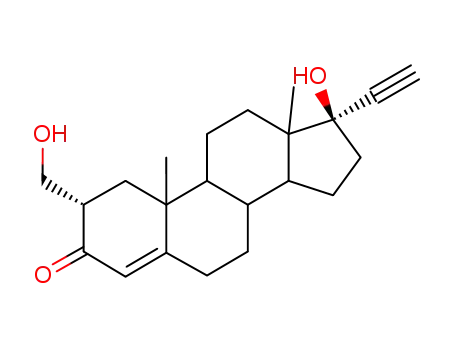 Molecular Structure of 2787-03-3 (2-(hydroxymethyl)ethisterone)