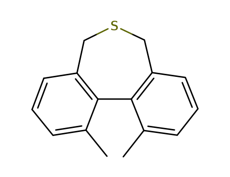 Molecular Structure of 27720-88-3 (1,11-Dimethyl-5,7-dihydrodibenzo[c,e]thiepin)