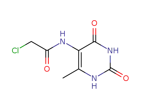 Molecular Structure of 27870-38-8 (2-CHLORO-N-(6-METHYL-2,4-DIOXO-1,2,3,4-TETRAHYDRO-PYRIMIDIN-5-YL)-ACETAMIDE)