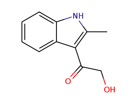 Molecular Structure of 27463-04-3 (2-HYDROXY-1-(2-METHYL-1H-INDOL-3-YL)ETHANONE)