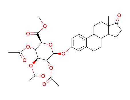 Molecular Structure of 27537-72-0 (Estrone β-D-Glucuronide Triacetate Methyl Ester)