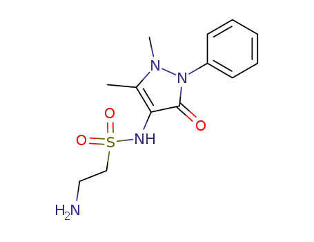 Molecular Structure of 27429-53-4 (2-amino-N-(1,5-dimethyl-3-oxo-2-phenyl-2,3-dihydro-1H-pyrazol-4-yl)ethanesulfonamide)