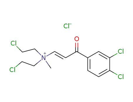 trans-N-Methyl-N.N-bis-<2-chlor-aethyl>-N-<2-(3.4-dichlor-benzoyl)-vinyl>-ammonium-chlorid