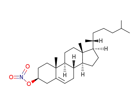 Molecular Structure of 3255-05-8 (Nitric acid cholest-5-en-3β-yl ester)