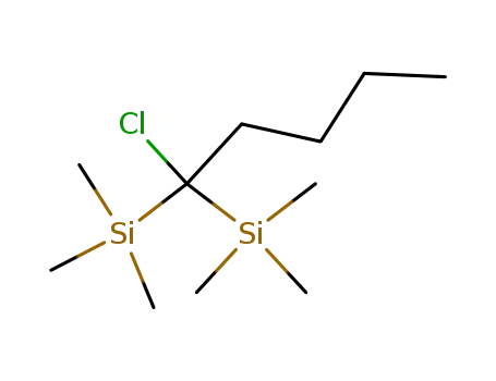 Molecular Structure of 27484-06-6 ((1-Chloropentane-1,1-diyl)bis(trimethylsilane))