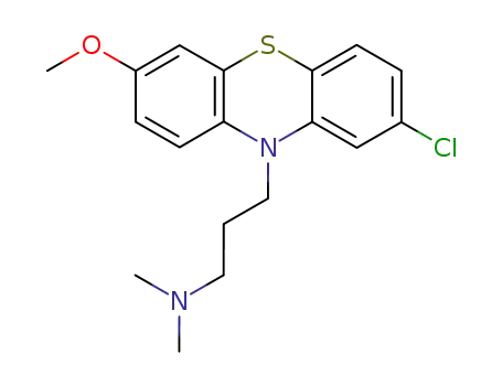Molecular Structure of 2752-11-6 (2-Chloro-7-methoxy-N,N-dimethyl-10H-phenothiazine-10-propan-1-amine)