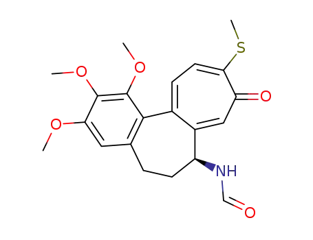 Molecular Structure of 2731-23-9 (N-[(7S)-1,2,3-trimethoxy-10-(methylsulfanyl)-9-oxo-5,6,7,9-tetrahydrobenzo[a]heptalen-7-yl]formamide)