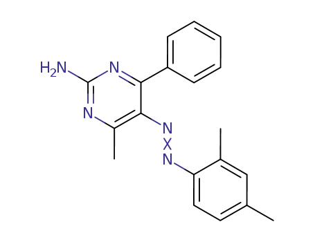 Molecular Structure of 27962-02-3 (5-[(E)-(2,4-dimethylphenyl)diazenyl]-4-methyl-6-phenylpyrimidin-2-amine)
