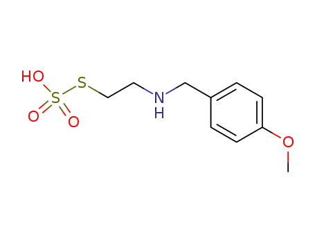 Molecular Structure of 27976-16-5 (S-{2-[(4-methoxybenzyl)amino]ethyl} hydrogen sulfurothioate)