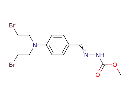 Molecular Structure of 27420-81-1 (methyl (2Z)-2-{4-[bis(2-bromoethyl)amino]benzylidene}hydrazinecarboxylate)