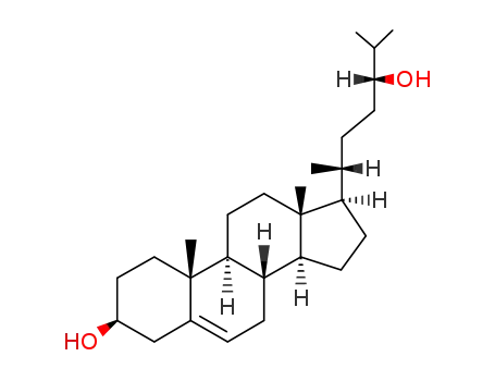 Molecular Structure of 27460-26-0 (cholest-5-ene-3,24(R)-diol)