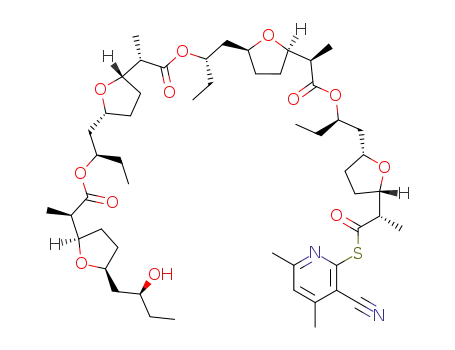 (-)-(2R,3R,6S,8S)-Homononactyl-(+)-(2S,3S<sub>.6</sub>R,8R)-homononactyl-(-)-(2R,3R,6S,8S)-homononactyl-(+)-(2S,3S,6R,8R)-homononactinsaeure-S-(3-cyano-4,6-dimethyl-2-pyridinylester)
