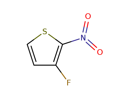 Molecular Structure of 32431-81-5 (Thiophene, 3-fluoro-2-nitro- (8CI))