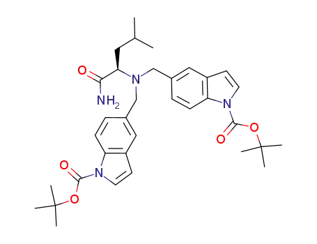 2R-bis-(1-t-butyloxycarbonylindol-5-ylmethyl)amino-4-methylpentanamide