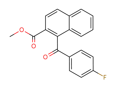 Molecular Structure of 2793-10-4 (methyl 1-(4-fluorobenzoyl)naphthalene-2-carboxylate)