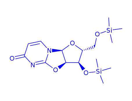 (3a<i>R</i>)-3<i>t</i>-trimethylsilanyloxy-2<i>c</i>-(trimethylsilanyloxy-methyl)-(3a<i>r</i>,9a<i>c</i>)-2,3,3a,9a-tetrahydro-furo[2',3':4,5]oxazolo[3,2-<i>a</i>]pyrimidin-6-one
