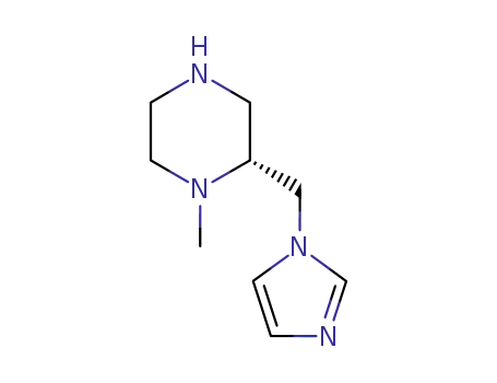 Molecular Structure of 278788-69-5 (Piperazine, 2-(1H-imidazol-1-ylmethyl)-1-methyl-, (2R)- (9CI))