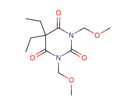 Molecular Structure of 27506-83-8 (5,5-diethyl-1,3-bis(methoxymethyl)pyrimidine-2,4,6(1H,3H,5H)-trione)