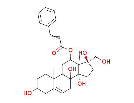 Pregn-5-ene-3,8,12,14,17,20-hexol,12-[(2E)-3-phenyl-2-propenoate], (3b,12b,14b,17a,20S)- (9CI)(27526-87-0)