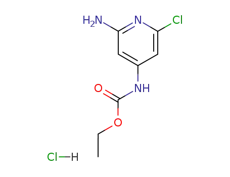 Molecular Structure of 28056-09-9 (ethyl (2-amino-6-chloropyridin-4-yl)carbamate)