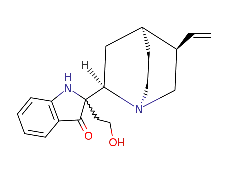 Molecular Structure of 28047-77-0 (2-(5-Ethenyl-1-azabicyclo[2.2.2]octan-2-yl)-1,2-dihydro-2-(2-hydroxyethyl)-3H-indol-3-one)