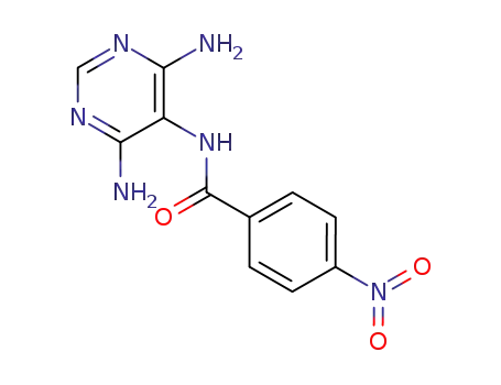 Molecular Structure of 21313-83-7 (N-(4,6-diaminopyrimidin-5-yl)-4-nitrobenzamide)