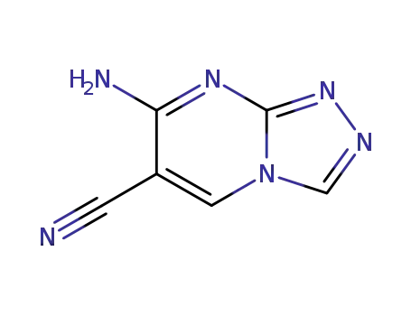 Molecular Structure of 28524-59-6 (s-Triazolo[4,3-a]pyrimidine-6-carbonitrile,  7-amino-  (8CI))