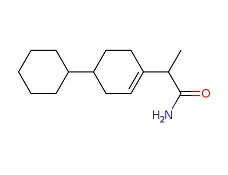 Molecular Structure of 28673-68-9 (alpha-(Cyclohexyl-4 cyclohexen-1 yl) propionamide [French])