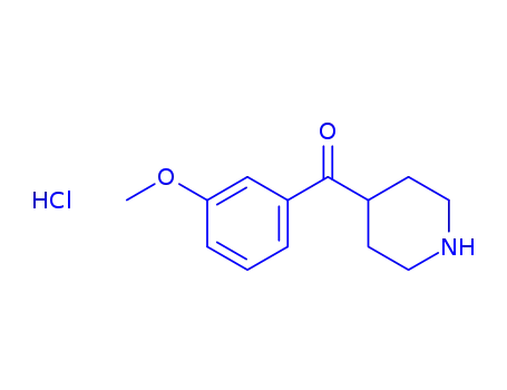 Molecular Structure of 213886-99-8 (4-(3-METHOXYBENZOYL)PIPERIDINE HYDROCHLORIDE)