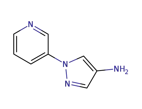Molecular Structure of 28466-00-4 (1-pyridin-3-ylpyrazol-4-amine)