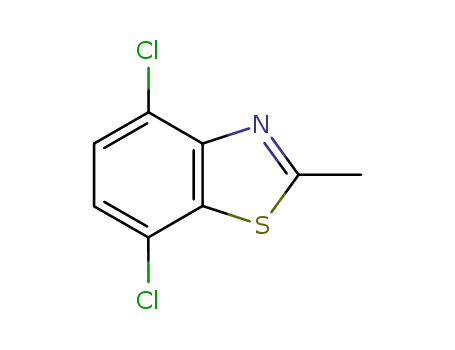 Molecular Structure of 89978-25-6 (Benzothiazole, 4,7-dichloro-2-methyl- (7CI))