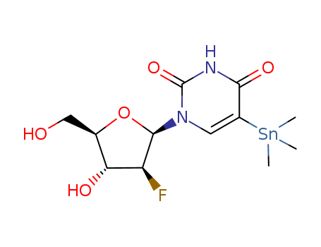5-Trimethylstannyl-1-(2-deoxy-2-fluoro-b-D-arabinofuranosyl)uracil