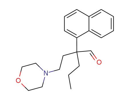 Molecular Structure of 28321-35-9 (2-(2-morpholin-4-ylethyl)-2-naphthalen-1-yl-pentanal)