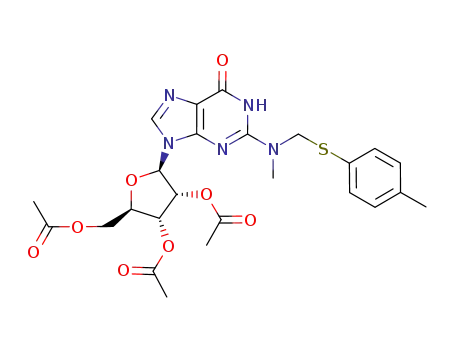2',3',5'-Tri-O-acetyl-N<sup>2</sup>-methyl-N<sup>2</sup>-<(p-tolylthio)methyl>guanosine