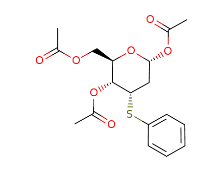 .alpha.-D-ribo-Hexopyranose, 2-deoxy-3-S-phenyl-3-thio-, triacetate