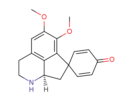 Molecular Structure of 2810-21-1 ((8'aR)-2',3',8',8'a-Tetrahydro-5',6'-dimethoxyspiro[2,5-cyclohexadiene-1,7'(1'H)-cyclopenta[ij]isoquinoline]-4-one)