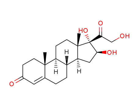 Molecular Structure of 21356-07-0 ((16alpha)-16,17,21-trihydroxypregn-4-ene-3,20-dione)