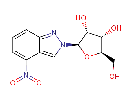 Molecular Structure of 28083-98-9 (4-nitro-2-pentofuranosyl-2H-indazole)