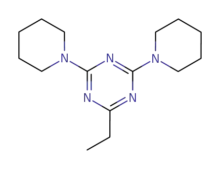 Molecular Structure of 28321-38-2 (6-Ethyl-2,4-dipiperidino-1,3,5-triazine)