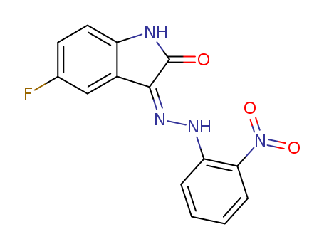 1H-Indole-2,3-dione,5-fluoro-, 3-[2-(2-nitrophenyl)hydrazone] cas  21303-40-2