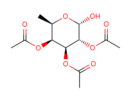 Molecular Structure of 157365-62-3 (2,3,4-tri-O-acetyl-6-deoxy-α-D-galactopyranose)