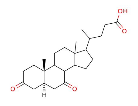 Molecular Structure of 28332-53-8 (3,7-DIKETO-5BETA-CHOLAN-24-OIC ACID)