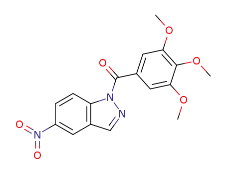 Molecular Structure of 28611-06-5 ((5-nitroindazol-1-yl)-(3,4,5-trimethoxyphenyl)methanone)
