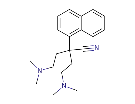 Molecular Structure of 2810-20-0 (1-NAPHTHALENEACETONITRILE, alpha,alpha-BIS(2-(DIMETHYLAMINO)ETHYL)-)