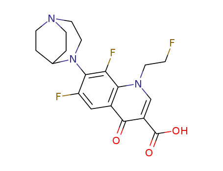 1-(2-fluoroethyl)-6,8-difluoro-1,4-dihydro-7-(1,4-diazabicyclo[3.2.2]non-4-yl)-4-oxo-3-quinoline carboxylic acid