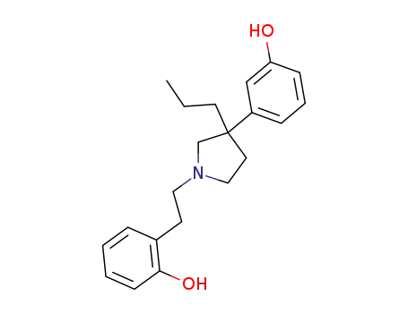 Molecular Structure of 28142-57-6 (m-[1-(o-Hydroxyphenethyl)-3-propyl-3-pyrrolidinyl]phenol)