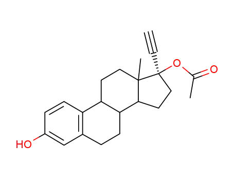 Molecular Structure of 21221-29-4 (Ethynylestradiol 17-Acetate)
